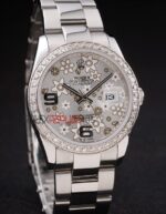 Rolex replica datejust acciaio oyster flower argentèè orologio replica copia imitazione 4us421