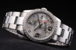 Rolex replica datejust acciaio oyster flower argentèè orologio replica copia imitazione 4us421 - immagine 4