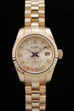 Rolex replica datejust full oro argentèè centenario jubilèè orologio replica copia imitazione 4us423 - immagine 3