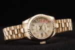 Rolex replica datejust full oro argentèè centenario jubilèè orologio replica copia imitazione 4us423 - immagine 5