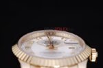 Rolex replica datejust rose gold argentèè arab strip leather orologio replica copia imitazione 4us424 - immagine 5