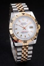 Rolex replica turn-o-graph acciaio oro white dial barrette jubilèè orologio replica copia imitazione 4us425 - immagine 3