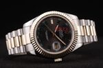 Rolex replica datejust acciaio oro ardesia green roman jubilèè orologio replica copia imitazione 4us428 - immagine 5