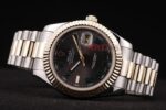 Rolex replica datejust acciaio oro ardesia green roman jubilèè orologio replica copia imitazione 4us428 - immagine 6