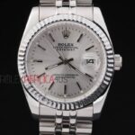 Rolex replica datejust acciaio argentèè barrette jubilèè orologio replica copia imitazione 4us429