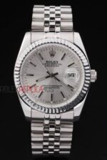 Rolex replica datejust acciaio argentèè barrette jubilèè orologio replica copia imitazione 4us429