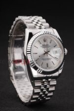 Rolex replica datejust acciaio argentèè barrette jubilèè orologio replica copia imitazione 4us429 - immagine 4