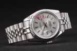 Rolex replica datejust acciaio argentèè barrette jubilèè orologio replica copia imitazione 4us429 - immagine 6