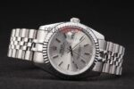 Rolex replica datejust acciaio argentèè barrette jubilèè orologio replica copia imitazione 4us429 - immagine 5