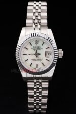 Rolex replica datejust acciaio lady madreperla barrette jubilèè orologio replica copia imitazione 4us430 - immagine 3