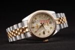 Rolex replica datejust acciaio oro centenario jubilèè orologio replica copia imitazione 4us431 - immagine 5
