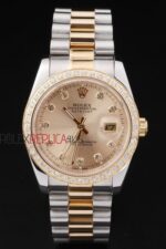 Rolex replica datejust acciaio oro full brillantini gold dial jubilèè orologio replica copia imitazione 4us432