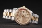 Rolex replica datejust acciaio oro full brillantini gold dial jubilèè orologio replica copia imitazione 4us432 - immagine 5