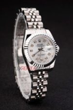 Rolex replica datejust acciaio lady argentèè brillantini jubilèè orologio replica copia imitazione 4us433 - immagine 4