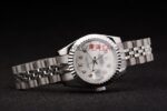 Rolex replica datejust acciaio lady argentèè brillantini jubilèè orologio replica copia imitazione 4us433 - immagine 5