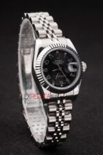 Rolex replica datejust acciaio lady black arab jubilèè orologio replica copia imitazione 4us434 - immagine 4