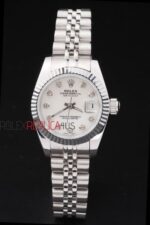 Rolex replica datejust acciaio lady white brillantini jubilèè orologio replica copia imitazione 4us435