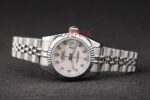 Rolex replica datejust acciaio lady white brillantini jubilèè orologio replica copia imitazione 4us435 - immagine 5