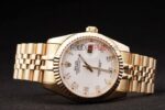Rolex replica datejust gold white arab jubilèè orologio replica copia imitazione 4us436 - immagine 6