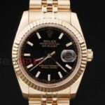 Rolex replica datejust gold black barrette jubilèè orologio replica copia imitazione 4us437