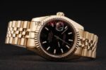 Rolex replica datejust gold black barrette jubilèè orologio replica copia imitazione 4us437 - immagine 4