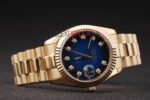 Rolex replica datejust gold blue brillantini jubilèè orologio replica copia imitazione 4us438 - immagine 6