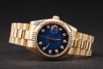 Rolex replica datejust gold blue brillantini jubilèè orologio replica copia imitazione 4us438 - immagine 5