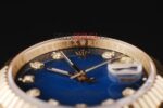 Rolex replica datejust gold blue brillantini jubilèè orologio replica copia imitazione 4us438 - immagine 7