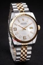 Rolex replica datejust acciaio oro centenario 369 jubilèè orologio replica copia imitazione 4us439 - immagine 3