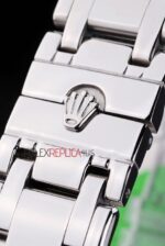 Rolex replica daydate pearlmaster acciaio white brillantini orologio replica copia imitazione 4us440 - immagine 9