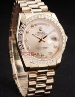 Rolex replica daydate pearlmaster rose gold brillantini orologio replica copia imitazione 4us441