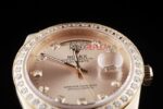Rolex replica daydate pearlmaster rose gold brillantini orologio replica copia imitazione 4us441 - immagine 6