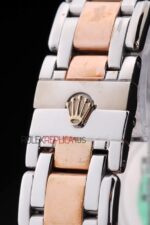 Rolex replica daydate pearlmaster acciaio rose gold white brillantini orologio replica copia imitazione 4us442 - immagine 9