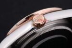 Rolex replica daydate pearlmaster acciaio rose gold white brillantini orologio replica copia imitazione 4us442 - immagine 7