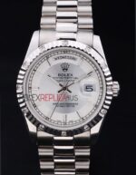 Rolex replica daydate pearlmaster acciaio argentèè barrette orologio replica copia imitazione 4us443