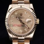 Rolex replica daydate oro giallo brillantini orologio replica copia imitazione 4us445