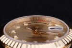 Rolex replica daydate oro giallo brillantini orologio replica copia imitazione 4us445 - immagine 7