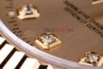 Rolex replica daydate oro giallo brillantini orologio replica copia imitazione 4us445 - immagine 8