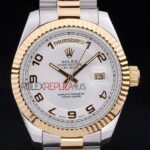 Rolex replica daydate acciaio oro white arab orologio replica copia imitazione 4us446