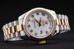 Rolex replica daydate acciaio oro white arab orologio replica copia imitazione 4us446 - immagine 6