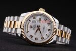 Rolex replica daydate acciaio oro white arab orologio replica copia imitazione 4us446 - immagine 5