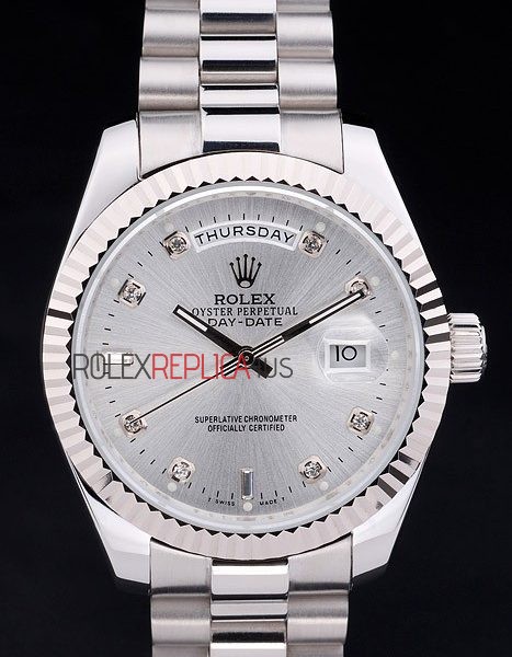 virtuemart_product_6639rolex-replica-orologi-copia-imitazione-rolex-omega Rolex replica daydate acciaio argentèè brillantini orologio replica copia imitazione 4us448 - immagine 1