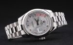 Rolex replica daydate acciaio argentèè brillantini orologio replica copia imitazione 4us448 - immagine 6