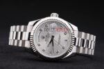 Rolex replica daydate acciaio argentèè brillantini orologio replica copia imitazione 4us448 - immagine 7