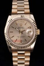 Rolex replica daydate oro giallo barrette orologio replica copia imitazione 4us449 - immagine 3