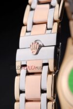 Rolex replica daydate pearlmaster acciaio oro white brillantini orologio replica copia imitazione 4us450 - immagine 9
