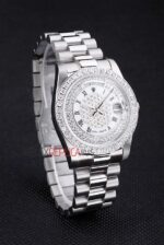 Rolex replica daydate full brillantini SARU orologio replica copia imitazione 4us451 - immagine 4