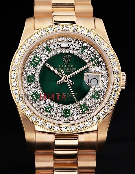 virtuemart_product_6693rolex-replica-orologi-copia-imitazione-rolex-omega Rolex replica daydate full brillantini SARU green arab orologio replica copia imitazione 4us452 - immagine 1