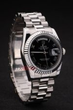 Rolex replica daydate acciaio black roman orologio replica copia imitazione 4us453 - immagine 4