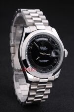 Rolex replica daydate acciaio black arab orologio replica copia imitazione 4us454 - immagine 4